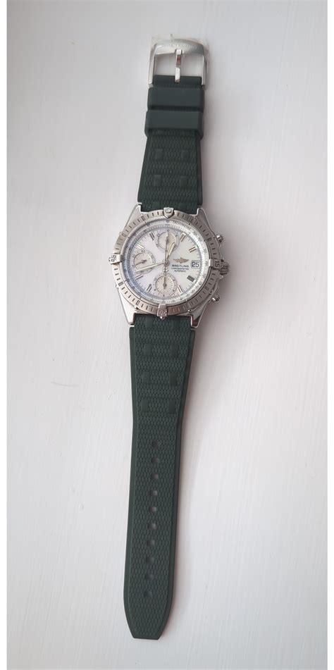 maglia per bracciale breitling|Green Rouleaux Rubber Strap .